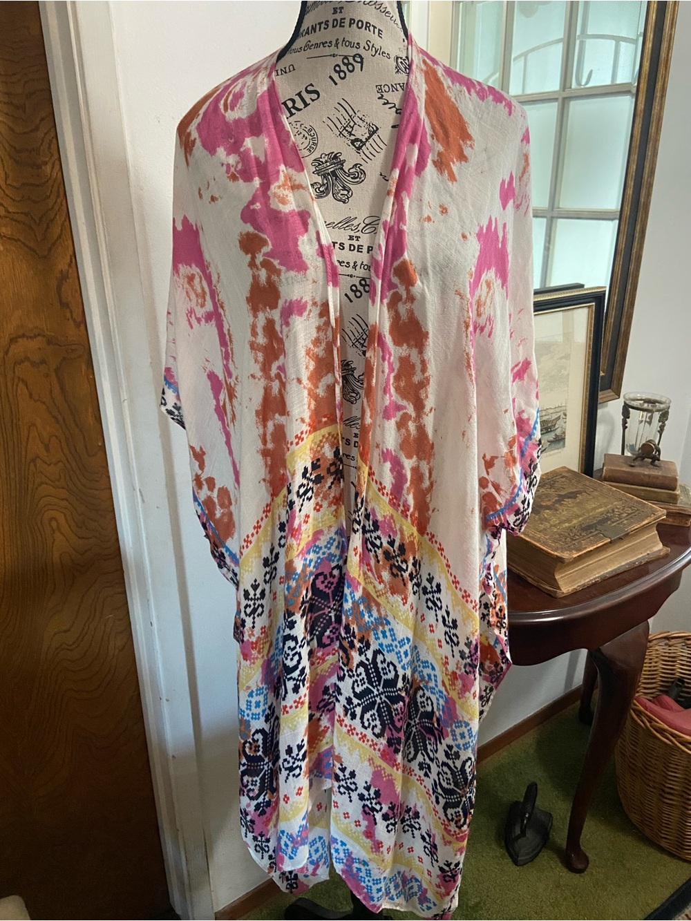 RACHEL Rachel Roy Pink & Orange Floral kimono